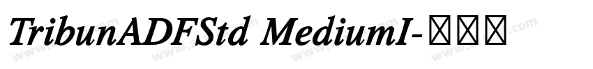 TribunADFStd MediumI字体转换